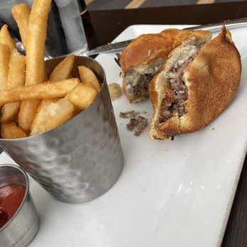 Taphouse 15 - The Bleu Cheese Bacon Burger - My mom thought this was very bland. - Bars Near Me - Jefferson, New Jersey Taphouse 15 - The Bleu Cheese Bacon Burger - My mom thought this was very bland. - Bars Near Me - Jefferson, New Jersey