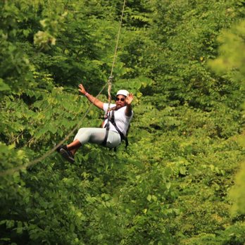 Wahoo Ziplines - Trying to get over the fear - Ziplining Near Me - Sevierville, Tennessee