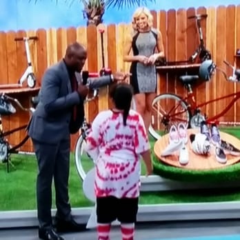 Let's Make a Deal - TV Taping - Wayne giving my son a closer view of the prizes & telling him he's (Wayne) going to ride the smaller scooter. LoL - Studio Taping Near Me - Van Nuys, California Let's Make a Deal - TV Taping - Wayne giving my son a closer view of the prizes & telling him he's (Wayne) going to ride the smaller scooter. LoL - Studio Taping Near Me - Van Nuys, California