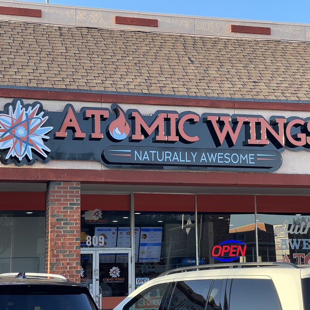 Atomic Wings - the front of the building - Chicken Wings Near Me - Arlington, Texas