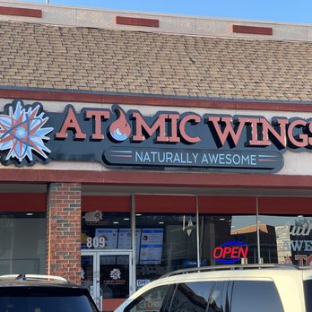 Atomic Wings - the front of the building - Chicken Wings Near Me - Arlington, Texas Atomic Wings - the front of the building - Chicken Wings Near Me - Arlington, Texas