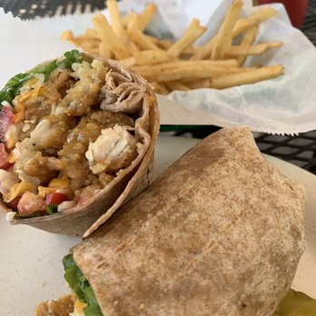 Brockett Pub House & Grill - Fried chicken wrap with basket of fries - American Near Me - Clarkston, Georgia