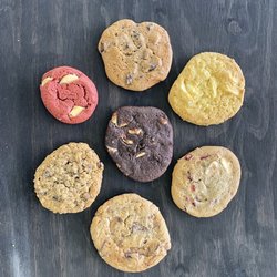 Mariah's Cookies - Triple Chocolate, Heathbar Crunch, Oatmeal Raisin, Red Velvet, Chocolate Chunk, Lemon Cooler, White Chocolate Cranberry.
