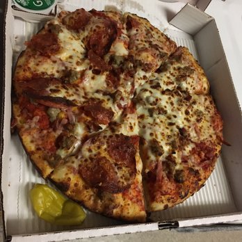 Papa Johns Pizza - Meat lovers pizza (half without pepperoni) - Pizza Near Me - Yuba City, California