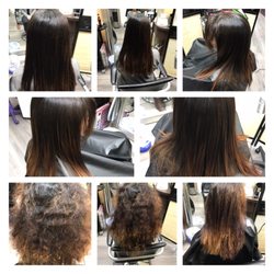 Golden Beauty - Keratin treatment on not so healthy hair... ... very happy  customer and results