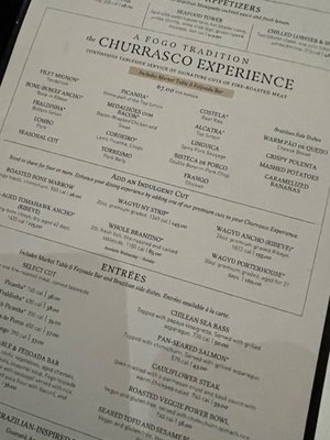 Menu photo 3 Fogo de Chão Chicago, IL