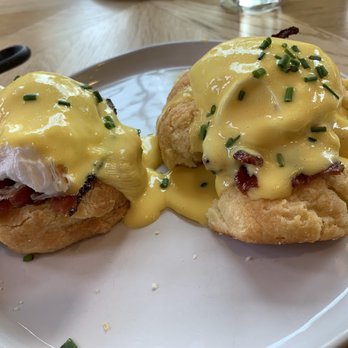 Magnolia Table - One egg benedict came out immaculate while the other appears as if it was karate chopped in the kitchen prior to getting served. - Breakfast & Brunch Near Me - Waco, Texas Magnolia Table - One egg benedict came out immaculate while the other appears as if it was karate chopped in the kitchen prior to getting served. - Breakfast & Brunch Near Me - Waco, Texas