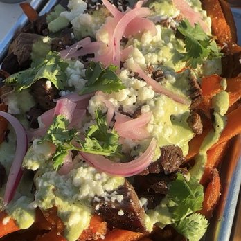 Flora Loca Rooftop Cantina - Asada fries (sweet potato) - Mexican Near Me - Oxnard, California