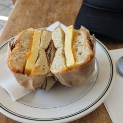 James Oliver - Egg and cheese bagel