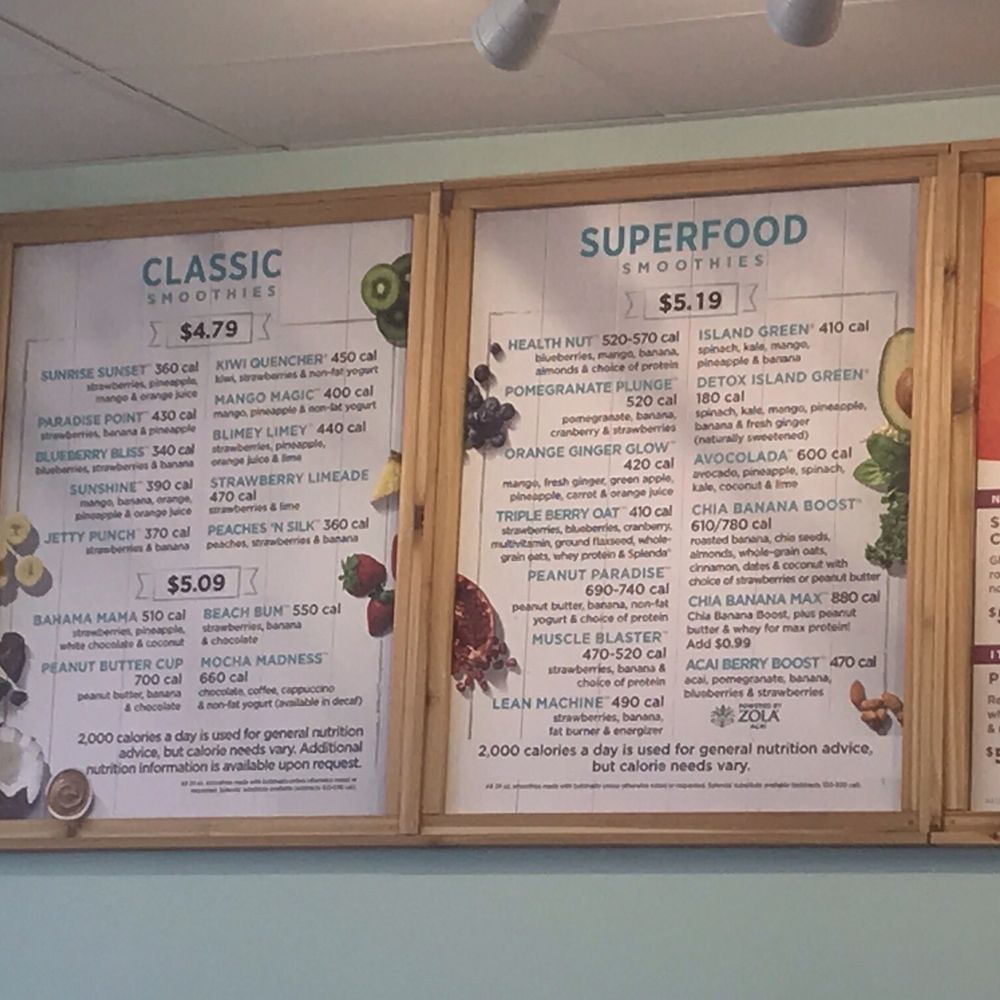 Tropical Smoothie Cafe - Menu - Juice Bars & Smoothies Near Me - Evansville, Indiana