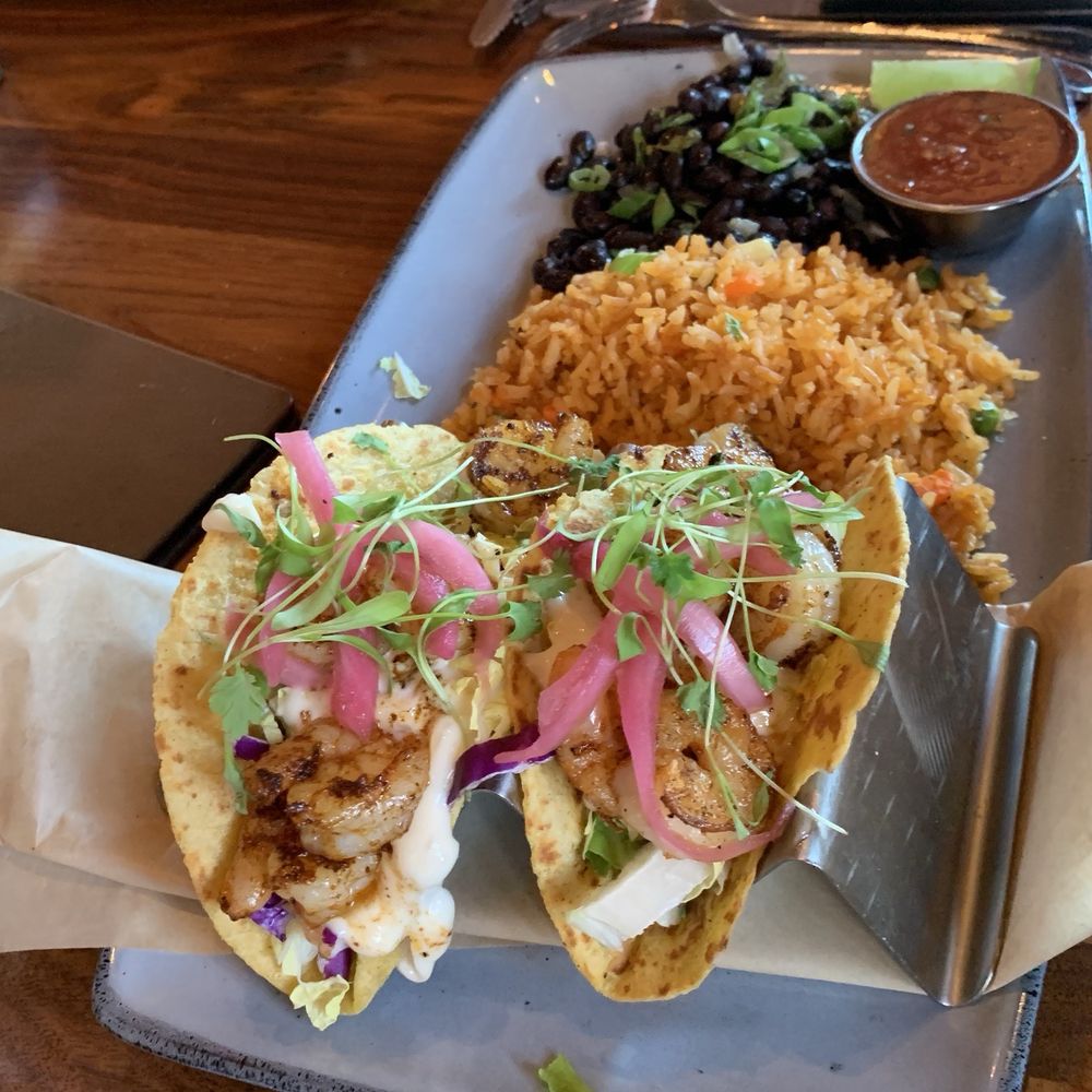 Lazy Dog Restaurant & Bar - Blackened Shrimp Tacos - New American Near Me - Addison, Texas Lazy Dog Restaurant & Bar - Blackened Shrimp Tacos - New American Near Me - Addison, Texas