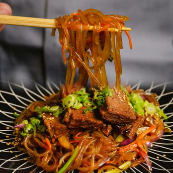MISO Japanese Tapas - Japchae - Glass noodles with beef shortrib. - Tapas/Small Plates Near Me - Fort Lauderdale, Florida MISO Japanese Tapas - Japchae - Glass noodles with beef shortrib. - Tapas/Small Plates Near Me - Fort Lauderdale, Florida