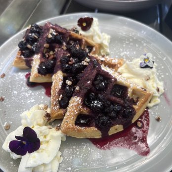 Benchmark - blueberry waffles - New American Near Me - Santa Ana, California