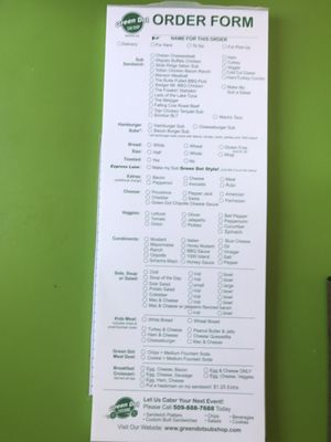 Menu photo 5 Green Dot Sub Shop Manson, WA Menu photo 5 Green Dot Sub Shop Manson, WA