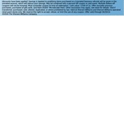 Sherwin-Williams Commercial Paint Store - The coupon i tried to use but was told no. Still valid and I met the spending requirements. Today is 5/29/2016.