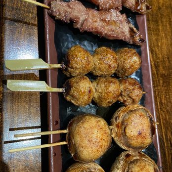 Koshiji - Meat ball skewers and mushroom - Japanese Near Me - Torrance, California Koshiji - Meat ball skewers and mushroom - Japanese Near Me - Torrance, California