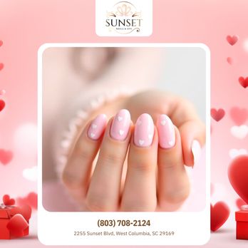 Sunset Nails & Spa - Wear your heart on your fingertips. Love is in the details, and your Valentine's look isn't complete without a fresh set. - Nail Salons Near Me - West Columbia, South Carolina Sunset Nails & Spa - Wear your heart on your fingertips. Love is in the details, and your Valentine's look isn't complete without a fresh set. - Nail Salons Near Me - West Columbia, South Carolina