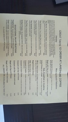 Menu photo 8 Lakeshore Café Michigan City, IN
