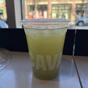 CAVA - Cucumber mint drink - Mediterranean Near Me - Ardmore, Pennsylvania CAVA - Cucumber mint drink - Mediterranean Near Me - Ardmore, Pennsylvania