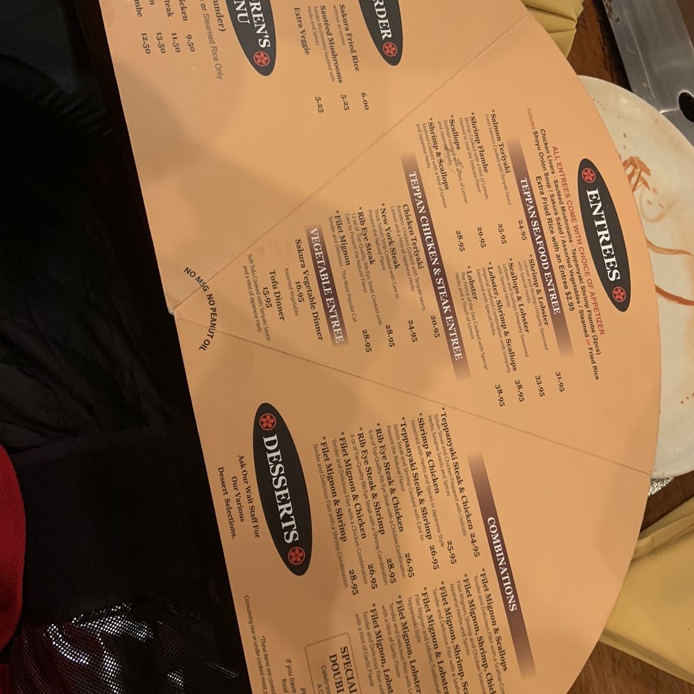 Sakura - Menu - Japanese Near Me - Woodbridge, Virginia Sakura - Menu - Japanese Near Me - Woodbridge, Virginia