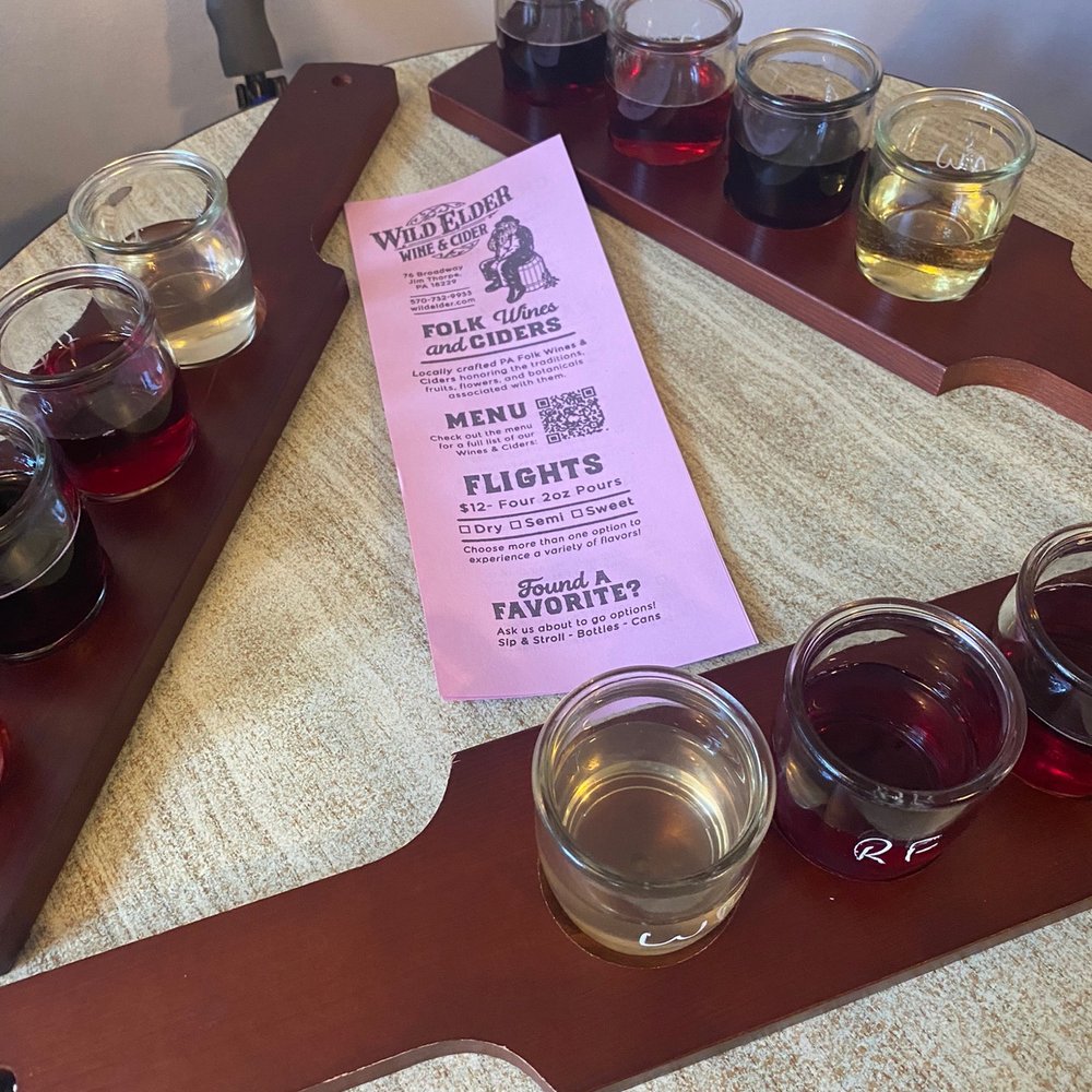 Wild Elder Wine and Cider - Wine Flights - Wineries Near Me - Jim Thorpe, Pennsylvania