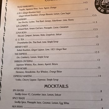 Ruby Chow's - Drink Menu - Asian Fusion Near Me - Atlanta, Georgia