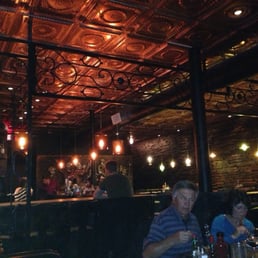 A view of the bar and decor.