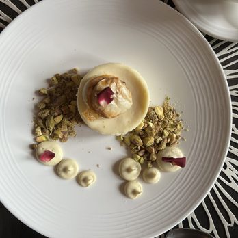 Sage - Ricotta Cheesecake with Baklava, Pistachio Rose Cream and Toasted Pistachios VERY good - a nice change to normal, plain cheesecake. - New American Near Me - Sarasota, Florida Sage - Ricotta Cheesecake with Baklava, Pistachio Rose Cream and Toasted Pistachios VERY good - a nice change to normal, plain cheesecake. - New American Near Me - Sarasota, Florida