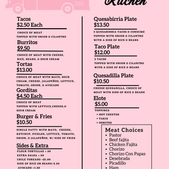 Marilina’s Kitchen - Menu - Food Trucks Near Me - Gunter, Texas