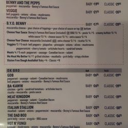 Benny’s Kitchen - Menu - Nov 2024