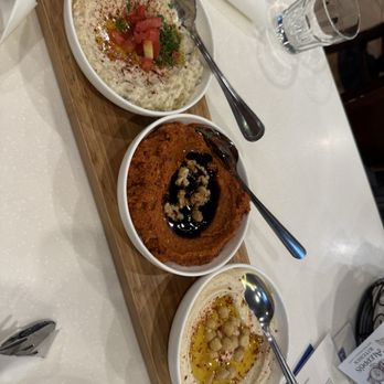 Aleppo's Kitchen - Hummus, babaganouj and the other one I forgot lol - Mediterranean Near Me - Anaheim, California