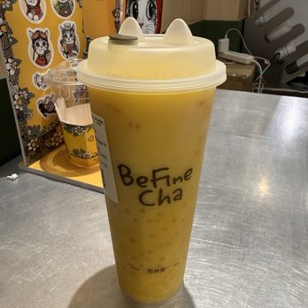 BeFine Cha - Cute little lid - Mango Pomelo Sago - Coffee & Tea Near Me - New York, New York BeFine Cha - Cute little lid - Mango Pomelo Sago - Coffee & Tea Near Me - New York, New York