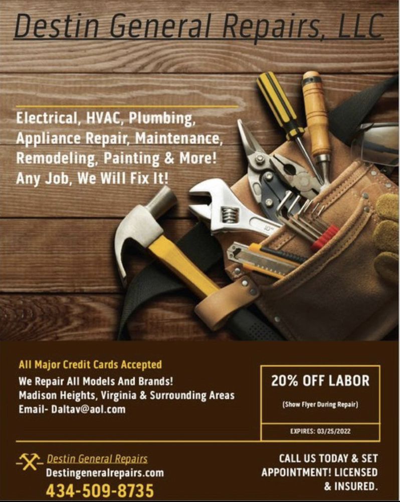 Slide of Destin General Repairs