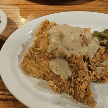 Cracker Barrel Old Country Store - Chicken fried turkey with turnip greens and green beans - Southern Near Me - Manassas, Virginia Cracker Barrel Old Country Store - Chicken fried turkey with turnip greens and green beans - Southern Near Me - Manassas, Virginia