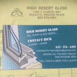 High Desert Glass - Business card & contact information