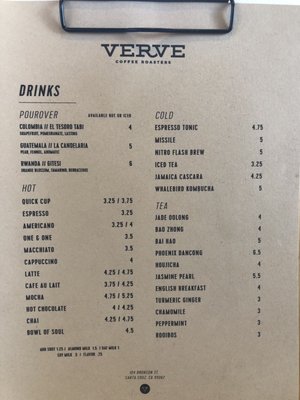 Menu photo 2 Verve Coffee Roasters Santa Cruz, CA