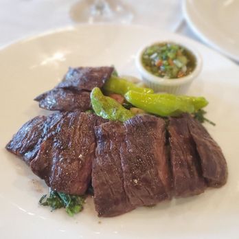 Segovia Meson - Skirt Steak, thinly sliced, with Broccoli Rabe, Sautéed Potatoes, and Shishitso Peppers. - Tapas Bars Near Me - Carlstadt, New Jersey Segovia Meson - Skirt Steak, thinly sliced, with Broccoli Rabe, Sautéed Potatoes, and Shishitso Peppers. - Tapas Bars Near Me - Carlstadt, New Jersey
