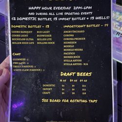 Gold Mine Tavern - Beer Menu, September 2024