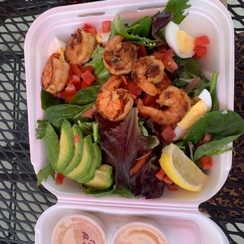 The Barnyard at Match Point Grill - Cajun Shrimp Salad - American Near Me - Bakersfield, California