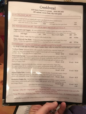 Menu photo 3 Creekbread Whistler, BC