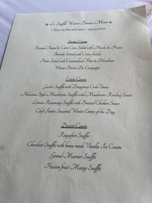 Menu photo 7 Le Souffle Carmel-by-the-Sea, CA Menu photo 7 Le Souffle Carmel-by-the-Sea, CA