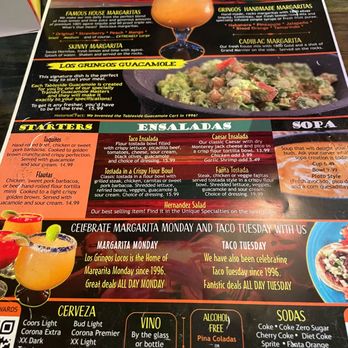 Los Gringos Locos - Menu - Mexican Near Me - La Canada Flintridge, California Los Gringos Locos - Menu - Mexican Near Me - La Canada Flintridge, California