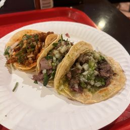 Great tacos - pastor (loved), cabeza and lengua Great tacos - pastor (loved), cabeza and lengua