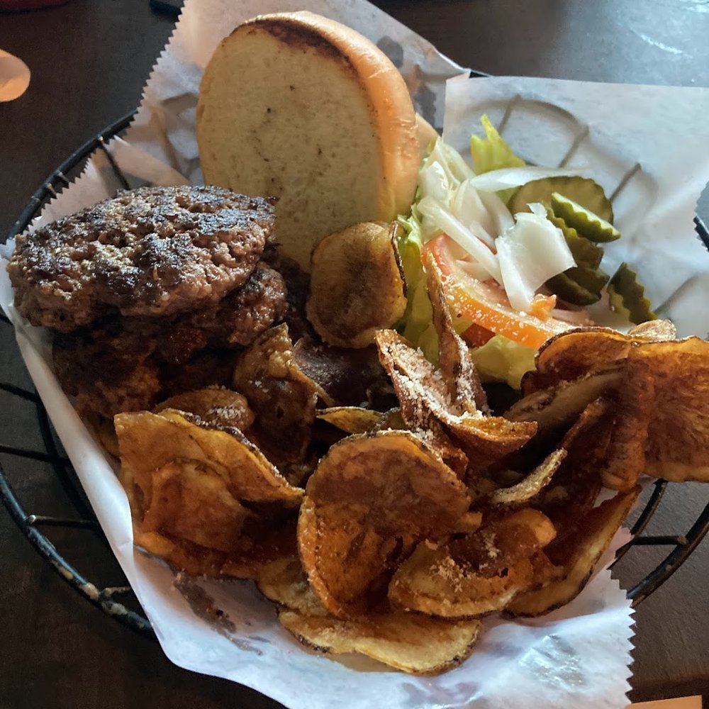 SOHA Bar and Grill - 15 ounce burger and chips - Gastropubs Near Me - Saint Louis, Missouri SOHA Bar and Grill - 15 ounce burger and chips - Gastropubs Near Me - Saint Louis, Missouri