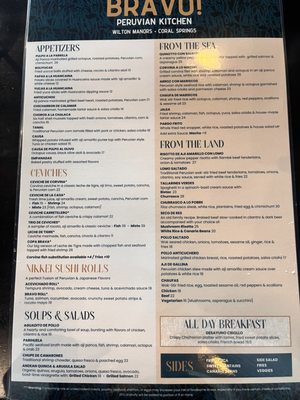 Menu photo 6 Bravo Peruvian Kitchen Coral Springs, FL