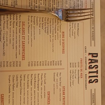 Pastis Miami - menu - French Near Me - Miami, Florida