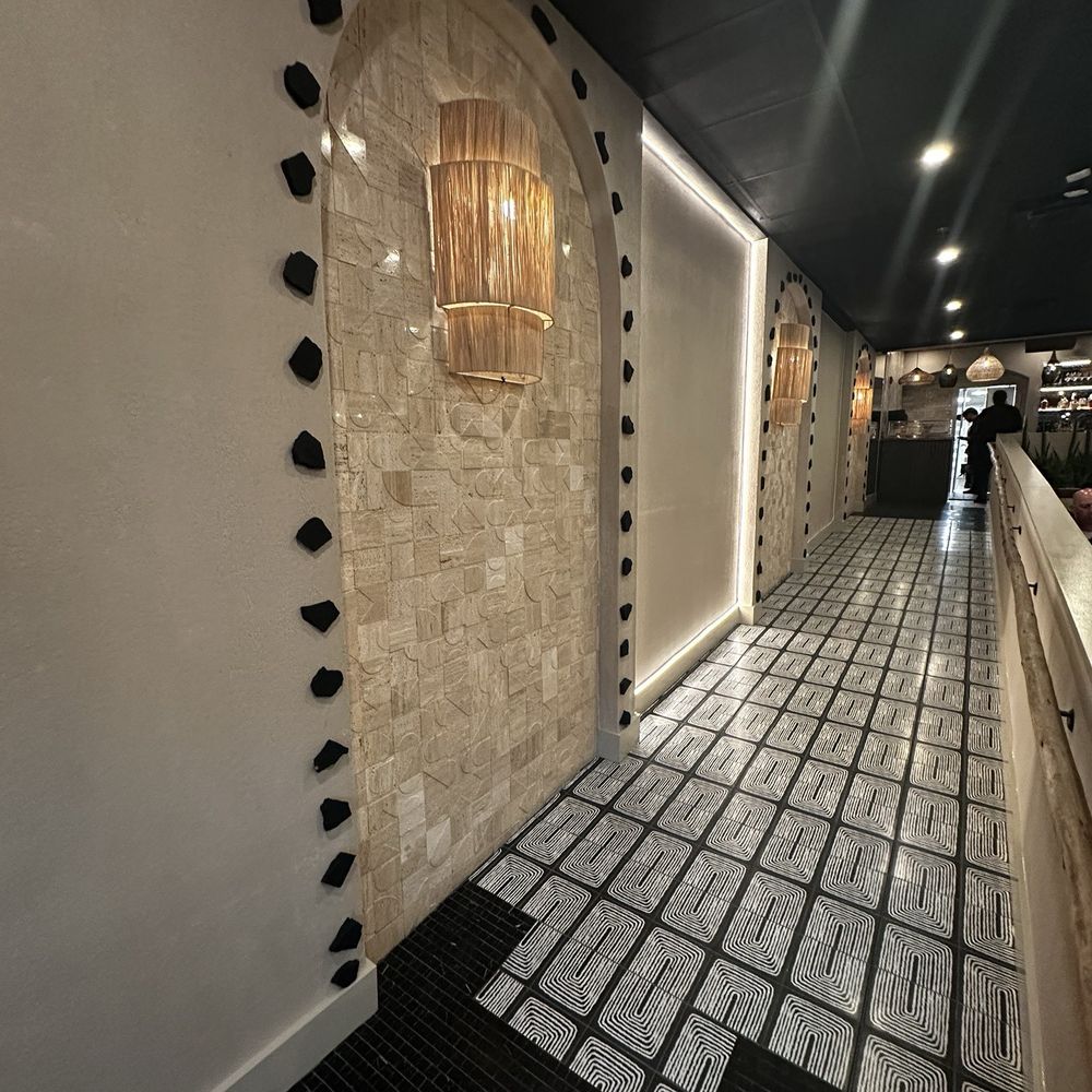 Entrance and walkway to bar.