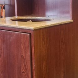 McDonald's - This is the garbage can. The cabinet that has not been wiped down in what looks like days.