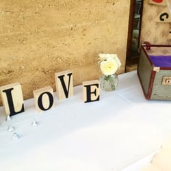 Red Poles - Wedding set up
