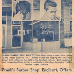 Frank's - Frank Petrilli's 2nd Barbershop on Monroe Street, Endicott. 1960's- 1983